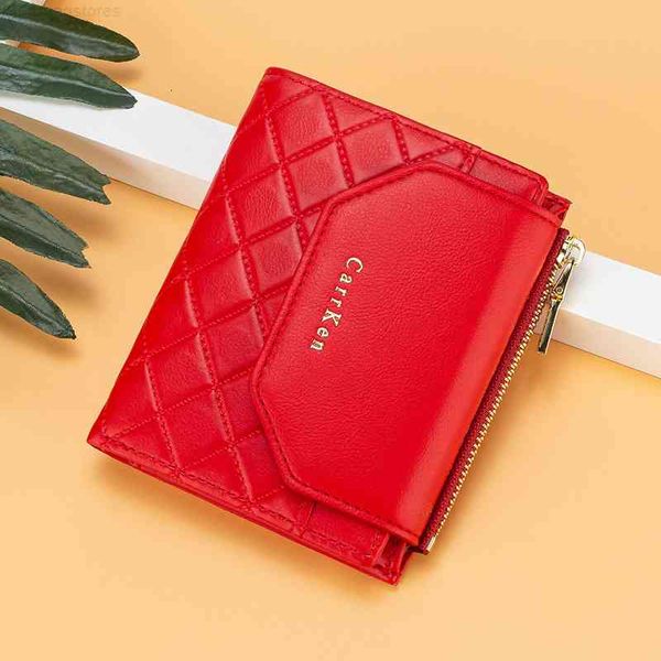 wallet 2021 women's short korean fashion vertical lingge card bag zipper zero, Red;black
wallet 2021 women's short korean fashion vertical lingge card bag zipper zero, Red;black