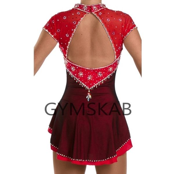 figure women's girl's customized ice skating red short-sleeved gymnastics costume 8810, Black;red
figure women's girl's customized ice skating red short-sleeved gymnastics costume 8810, Black;red