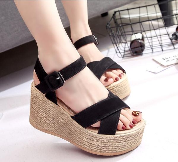 dress shoes summer fashion fish mouth hollow out women beach casual open-toed wedge sandals outdoor high heels roman, Black
dress shoes summer fashion fish mouth hollow out women beach casual open-toed wedge sandals outdoor high heels roman, Black