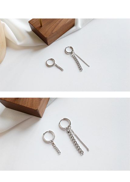 fashion 925 sterling silver asymmetry pendant circle chain dangle korean kpop hinged hoop earrings for women men gift & huggie, Golden;silver
fashion 925 sterling silver asymmetry pendant circle chain dangle korean kpop hinged hoop earrings for women men gift & huggie, Golden;silver