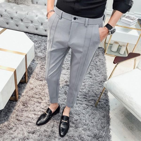 men's pants 2021 fashion business stretch suit brand black gray casual straight slim dress trousers
men's pants 2021 fashion business stretch suit brand black gray casual straight slim dress trousers