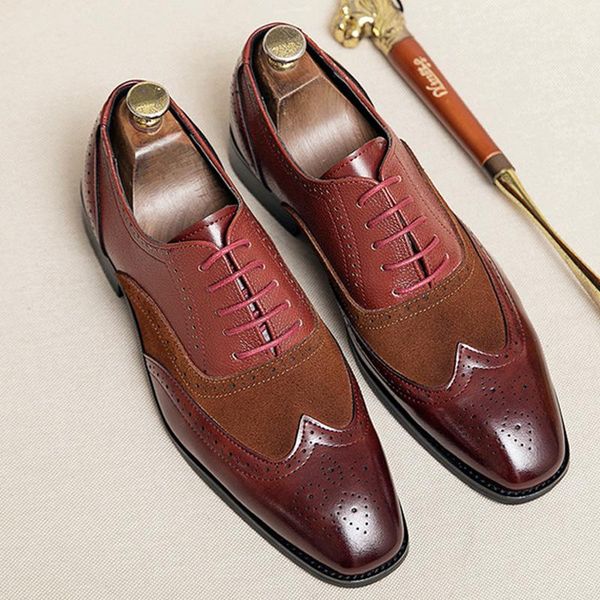 dress shoes brand men's leather pointed lace-up moccasins british designer style brogue, Black
dress shoes brand men's leather pointed lace-up moccasins british designer style brogue, Black