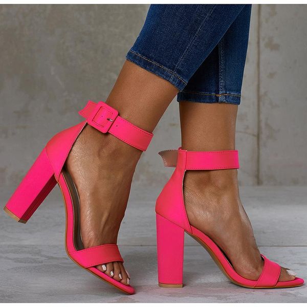 class pu summer women sandals buckle strap square high heels round toe party solid rose red green orange size 35-42, Black
class pu summer women sandals buckle strap square high heels round toe party solid rose red green orange size 35-42, Black