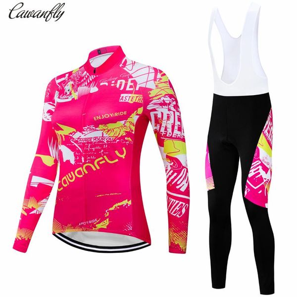 racing sets 2022 cawanfly women downhill bike jersey pro team cycling long sleeve breathable clothing ciclista feminine, Black;blue 
racing sets 2022 cawanfly women downhill bike jersey pro team cycling long sleeve breathable clothing ciclista feminine, Black;blue