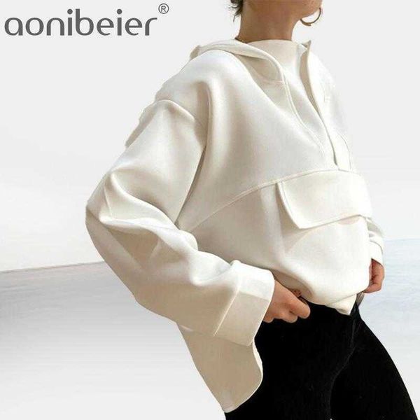 chic patchwork design loose hoodies spring women simple solid color sportwear female fashion streetwear outfits 210604, Black
chic patchwork design loose hoodies spring women simple solid color sportwear female fashion streetwear outfits 210604, Black