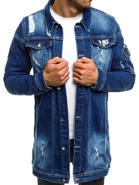 men's jackets autumn and winter long jeans hole beggar jacket european american fashion, Black;brown
men's jackets autumn and winter long jeans hole beggar jacket european american fashion, Black;brown
