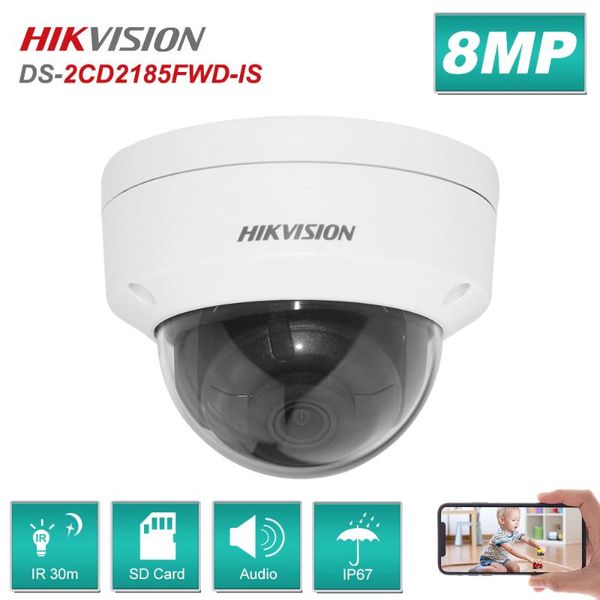 hikvison 8mp 4k ip camera ds-2cd2185fwd-is 2.8mm fixed dome network audio surveillance poe ir 30m alarm interface cameras
hikvison 8mp 4k ip camera ds-2cd2185fwd-is 2.8mm fixed dome network audio surveillance poe ir 30m alarm interface cameras