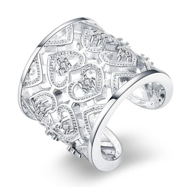 cluster rings 925 sterling silver jewelry fine big wide fresh fashion simple heart-shaped love hollow open hole finger thumb, Golden;silver
cluster rings 925 sterling silver jewelry fine big wide fresh fashion simple heart-shaped love hollow open hole finger thumb, Golden;silver