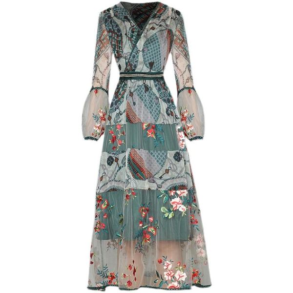 casual dresses est nice designer runway v-neck lantern long-sleeved vintage print embroidered flower large-length mid-length dr, Black;gray
casual dresses est nice designer runway v-neck lantern long-sleeved vintage print embroidered flower large-length mid-length dr, Black;gray