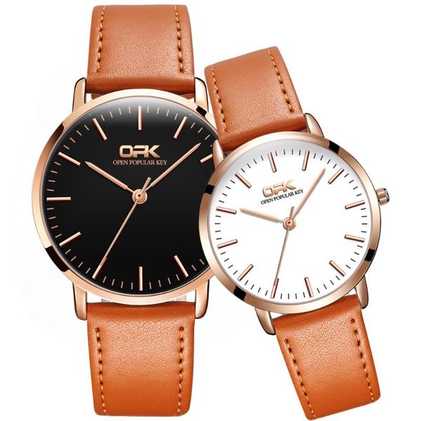 wristwatches opk mens womens minimalist business caual classic leather band watches matching set couple 8101, Slivery;brown
wristwatches opk mens womens minimalist business caual classic leather band watches matching set couple 8101, Slivery;brown