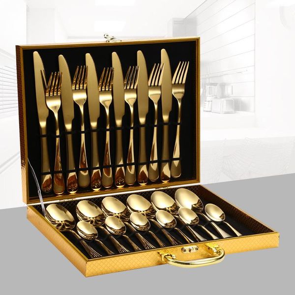 wooden box 24 pcs gold tableware cutlery dinner set knife fork and spoon suitable for family of 6 steak gift couvert dinnerware sets
wooden box 24 pcs gold tableware cutlery dinner set knife fork and spoon suitable for family of 6 steak gift couvert dinnerware sets