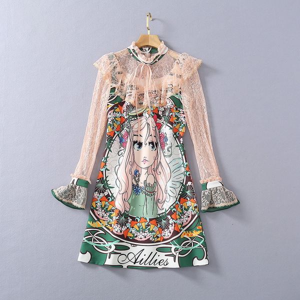 casual dresses europe and the united states women's clothing spring edition long sleeve lace mosaic cartoon print fashionable dress hqz, Black;gray
casual dresses europe and the united states women's clothing spring edition long sleeve lace mosaic cartoon print fashionable dress hqz, Black;gray