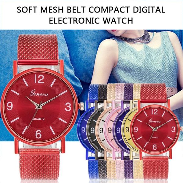 fashion soft net strap simple digital electronic watch men and women casual quartz couple wristwatches, Slivery;brown
fashion soft net strap simple digital electronic watch men and women casual quartz couple wristwatches, Slivery;brown