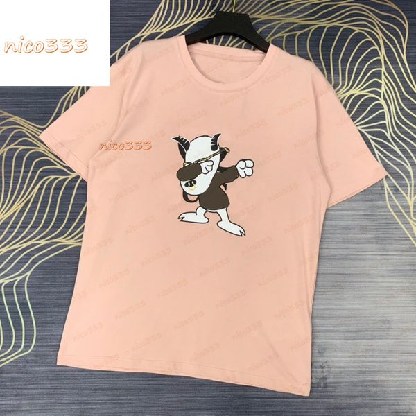 european and american t-shirt female horns dog cartoon print pure cotton short-sleeved round neck casual sports half-sleeved 2021 summer siz, White;black
european and american t-shirt female horns dog cartoon print pure cotton short-sleeved round neck casual sports half-sleeved 2021 summer siz, White;black