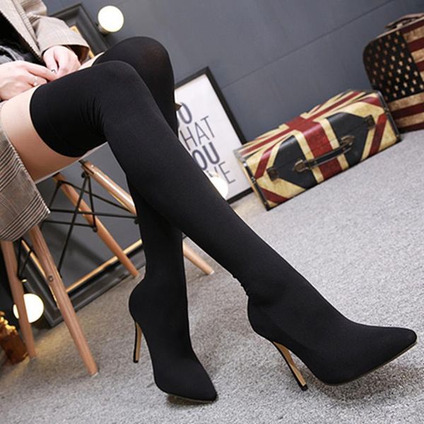 boots booties woman 2021 women's over-the-knee socks high heels pointed stiletto plus size 42 female stretch fabric, Black
boots booties woman 2021 women's over-the-knee socks high heels pointed stiletto plus size 42 female stretch fabric, Black