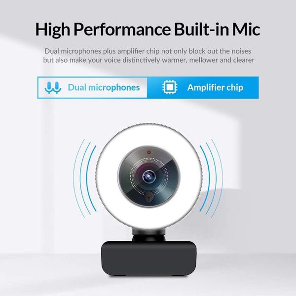 2k/1080p hd webcam built in adjustable ring light and mic web camera dq-drop webcams
2k/1080p hd webcam built in adjustable ring light and mic web camera dq-drop webcams