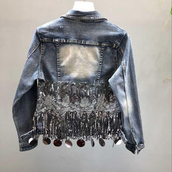 women's jackets embroid floral sequins tassels denim women beading shiny jeans jacket slim blue coats jaqueta casaco feminino, Black;brown
women's jackets embroid floral sequins tassels denim women beading shiny jeans jacket slim blue coats jaqueta casaco feminino, Black;brown