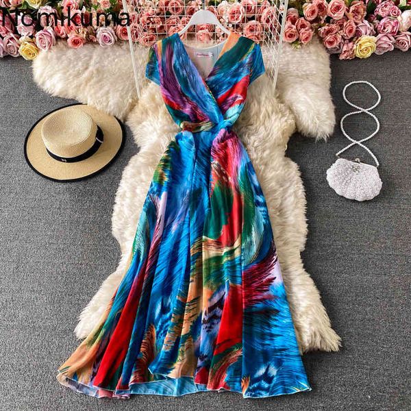 nomikuma elegant chiffon floral dresses women summer v-neck short sleeve vestidos slim high waist a-line women dress 6f109 210427, Black;gray
nomikuma elegant chiffon floral dresses women summer v-neck short sleeve vestidos slim high waist a-line women dress 6f109 210427, Black;gray