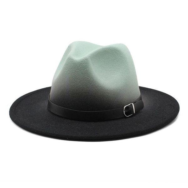 wide brim hats 2021 style big edge wool thickened hat men's and women's gradient two-color jazz felt, Blue;gray
wide brim hats 2021 style big edge wool thickened hat men's and women's gradient two-color jazz felt, Blue;gray