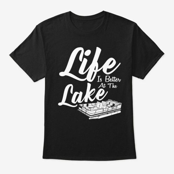 the fashion pontoon boat life better lake men's summer short t-shirt t-shirts, White;black
the fashion pontoon boat life better lake men's summer short t-shirt t-shirts, White;black