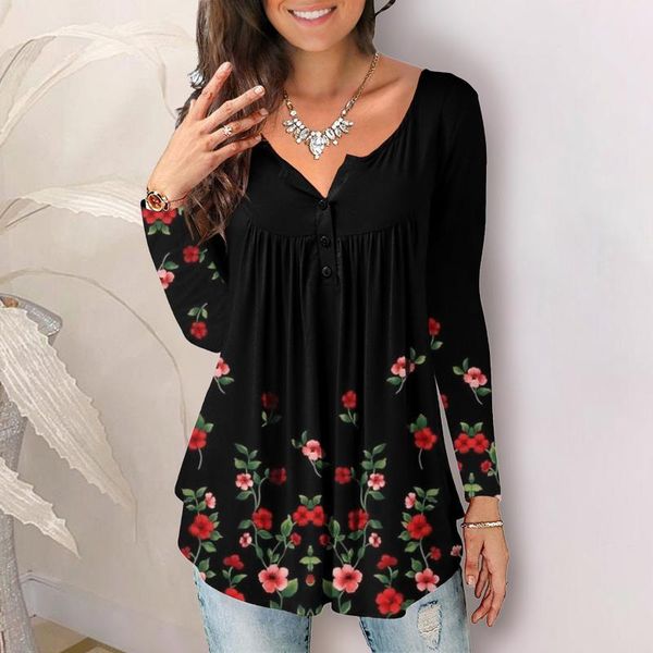 women's blouses & shirts gradient women autumn casual loose floral print vintage round neck pleated stitching long-sleeved blouse, White
women's blouses & shirts gradient women autumn casual loose floral print vintage round neck pleated stitching long-sleeved blouse, White