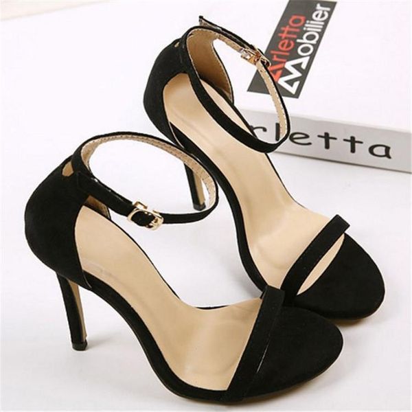women's shoes classic one-character sandals ankle strap high-heeled thin-heeled wedding size, Black
women's shoes classic one-character sandals ankle strap high-heeled thin-heeled wedding size, Black