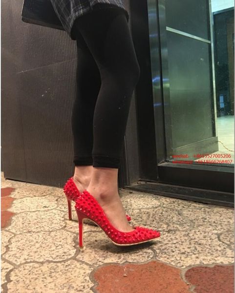 shoe i don't know pointed at the toe of thin feet heels dressed red leather pumps woman gladiator rivets shoes ten inches in, Black
shoe i don't know pointed at the toe of thin feet heels dressed red leather pumps woman gladiator rivets shoes ten inches in, Black