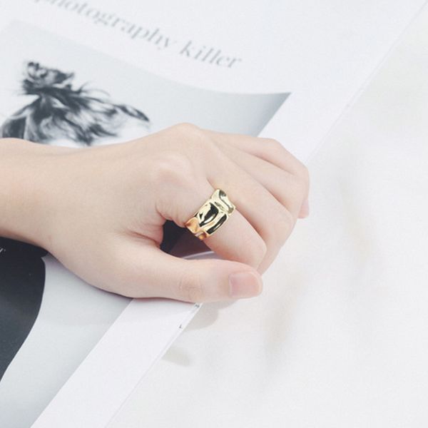 korean products style net celebrity ring fashion simple hip hop hipster irregular concave convex surface wide face adjustable rings jewelry, Silver
korean products style net celebrity ring fashion simple hip hop hipster irregular concave convex surface wide face adjustable rings jewelry, Silver