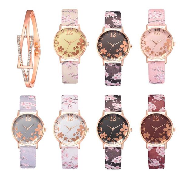 fashion trend luxury women watches flowers printing female clock quartz wristwatch wrist watch bracelet set wristwatches, Slivery;brown
fashion trend luxury women watches flowers printing female clock quartz wristwatch wrist watch bracelet set wristwatches, Slivery;brown