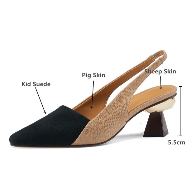 dress shoes moda estilingue voltar bombas de couro genuÃno dedo do pé redondo deslizamento em cor misturada saltos grossos vestido sapatos u, Black
dress shoes moda estilingue voltar bombas de couro genuÃno dedo do pé redondo deslizamento em cor misturada saltos grossos vestido sapatos u, Black