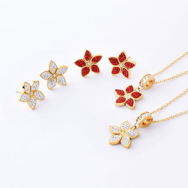 factory plated fashion steel gold stainless 18k set for women cubic zircon leaf flower necklace earrings sets jewelry, Silver
factory plated fashion steel gold stainless 18k set for women cubic zircon leaf flower necklace earrings sets jewelry, Silver