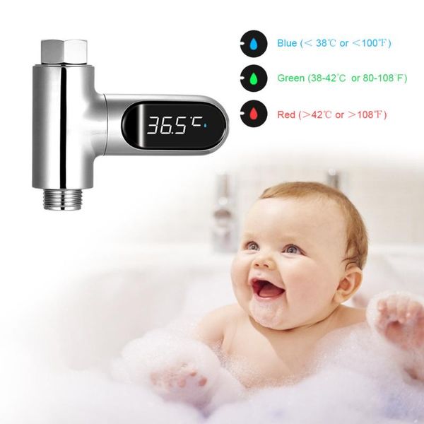 360° rotating led digital shower temperature display bathroom baby bath water celsius/ fahrenheit screen sets