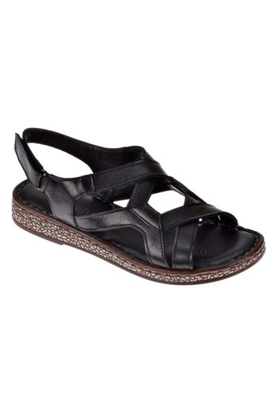 sandals genuine leather casual bee-1009 black