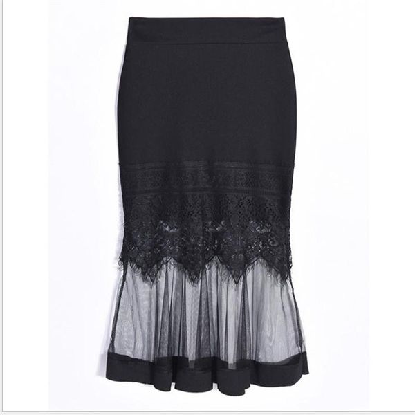 skirts 2021 women's skirt summer slim lace mesh patchwork trumpet office fashion midi ladies bodycon q341, Black
skirts 2021 women's skirt summer slim lace mesh patchwork trumpet office fashion midi ladies bodycon q341, Black