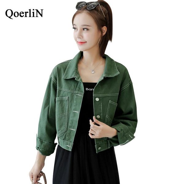 women's jackets qoerlin bomber jacket jeans girls batwing sleeve outwear women winter coat solid green denim female baseball, Black;brown
women's jackets qoerlin bomber jacket jeans girls batwing sleeve outwear women winter coat solid green denim female baseball, Black;brown