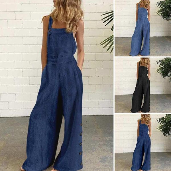 women's jumpsuits & rompers 2021 vonda women printed vintage sleeveless buttons wide leg pants summer overalls playsuits pantalon plus, Black;white
women's jumpsuits & rompers 2021 vonda women printed vintage sleeveless buttons wide leg pants summer overalls playsuits pantalon plus, Black;white