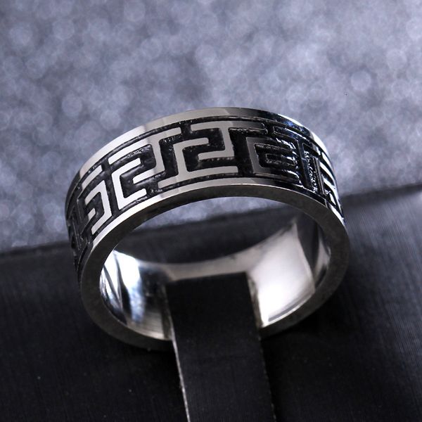 316l simple titanium steel 8mm six character maxim buddhist smear ring jewelry, Silver
316l simple titanium steel 8mm six character maxim buddhist smear ring jewelry, Silver