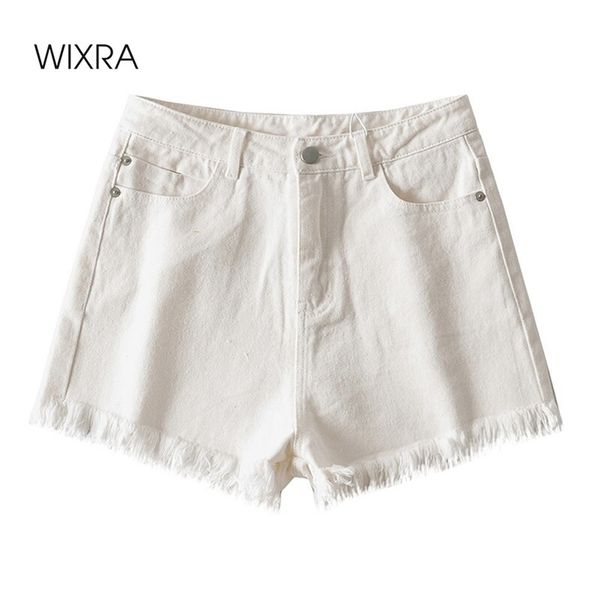 wixra solid denim cotton shorts womens pockets high waist stylish frayed bottoms streetwear summer 210419, White;black
wixra solid denim cotton shorts womens pockets high waist stylish frayed bottoms streetwear summer 210419, White;black