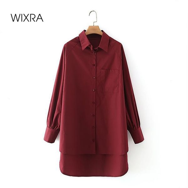 wixra womens long blouse turn-down collar vintage color full sleeve simple style lady casual style clothes blusas 210419, White
wixra womens long blouse turn-down collar vintage color full sleeve simple style lady casual style clothes blusas 210419, White