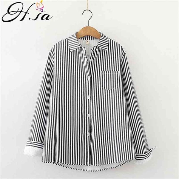 hsa women fleece striped blouse and spring thick warm blusa vintage chic girls shirts harajuku casual femme 210430, White
hsa women fleece striped blouse and spring thick warm blusa vintage chic girls shirts harajuku casual femme 210430, White