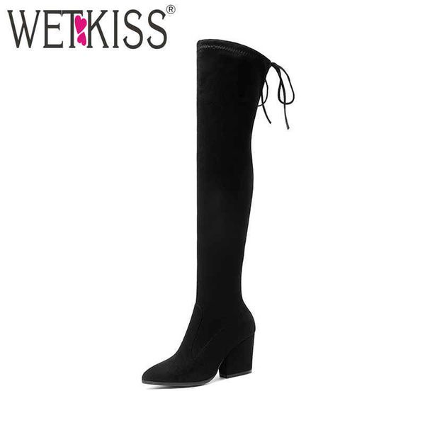 wetkiss fashion trend women stretch thigh high boot thick high heels lady winter shoes female lace over knee boot big 210630, Black
wetkiss fashion trend women stretch thigh high boot thick high heels lady winter shoes female lace over knee boot big 210630, Black