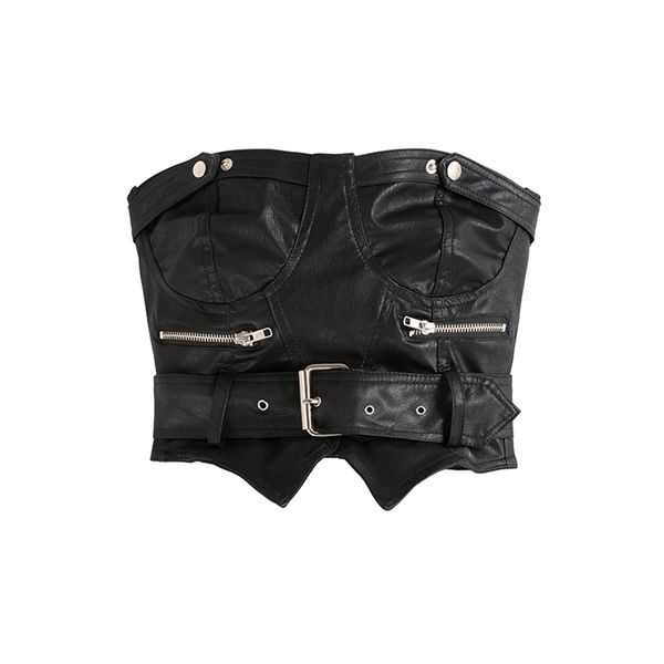 black pu leather tube women back zipper sashes ladies cropped seamless strapless crop bra 210531, White
black pu leather tube women back zipper sashes ladies cropped seamless strapless crop bra 210531, White