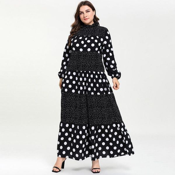plus size dresses fridayin summer women's dress 2021 dignified style high collar long sleeve white dot print black
plus size dresses fridayin summer women's dress 2021 dignified style high collar long sleeve white dot print black