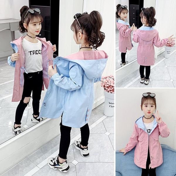 spring children's windbreaker jacket for teenage girls kids hooded trench coat outerwear baby age 4 to 13 years old, Blue;gray
spring children's windbreaker jacket for teenage girls kids hooded trench coat outerwear baby age 4 to 13 years old, Blue;gray