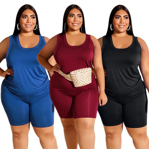 plus size tracksuits casual women solid fashion sleeveless o-neck sport vest + skinny biker shorts high stretch summer outfits, Black
plus size tracksuits casual women solid fashion sleeveless o-neck sport vest + skinny biker shorts high stretch summer outfits, Black