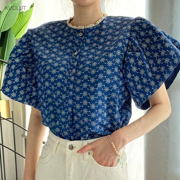women's blouses & shirts french court style lace round neck ruffle summer hong kong sleeve loose denim shirt, White
women's blouses & shirts french court style lace round neck ruffle summer hong kong sleeve loose denim shirt, White
