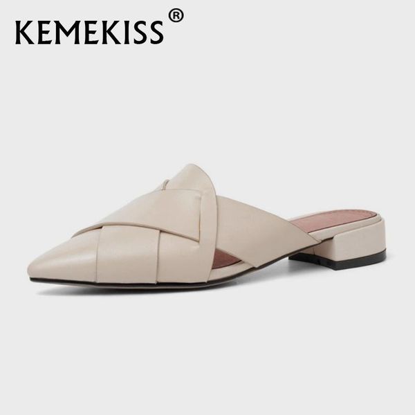 slippers kemekiss real leather women fashion heels summer shoes for womens home sandals lady casual daily footwear size 34-39, Black
slippers kemekiss real leather women fashion heels summer shoes for womens home sandals lady casual daily footwear size 34-39, Black