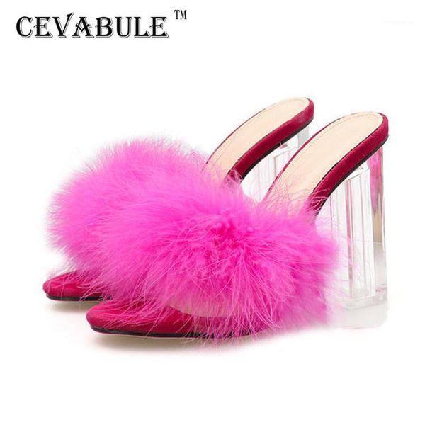 slippers cevablue women's shoes elegant furry crystal thick heel high 35-42 large size cool -128-981, Black
slippers cevablue women's shoes elegant furry crystal thick heel high 35-42 large size cool -128-981, Black