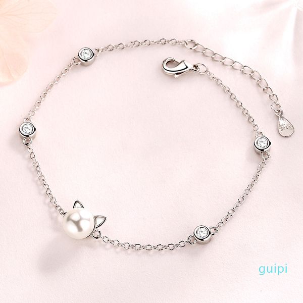 new style bracelet female cute pearl kitty bracelet valentine's day confession to send girlfriend jewelry bracelet wholesale, Golden;silver
new style bracelet female cute pearl kitty bracelet valentine's day confession to send girlfriend jewelry bracelet wholesale, Golden;silver