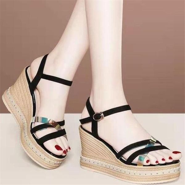 leisure women wedges heeled shoes 2021 summer sandals party platform high heels woman zapatos mujer jk64, Black
leisure women wedges heeled shoes 2021 summer sandals party platform high heels woman zapatos mujer jk64, Black